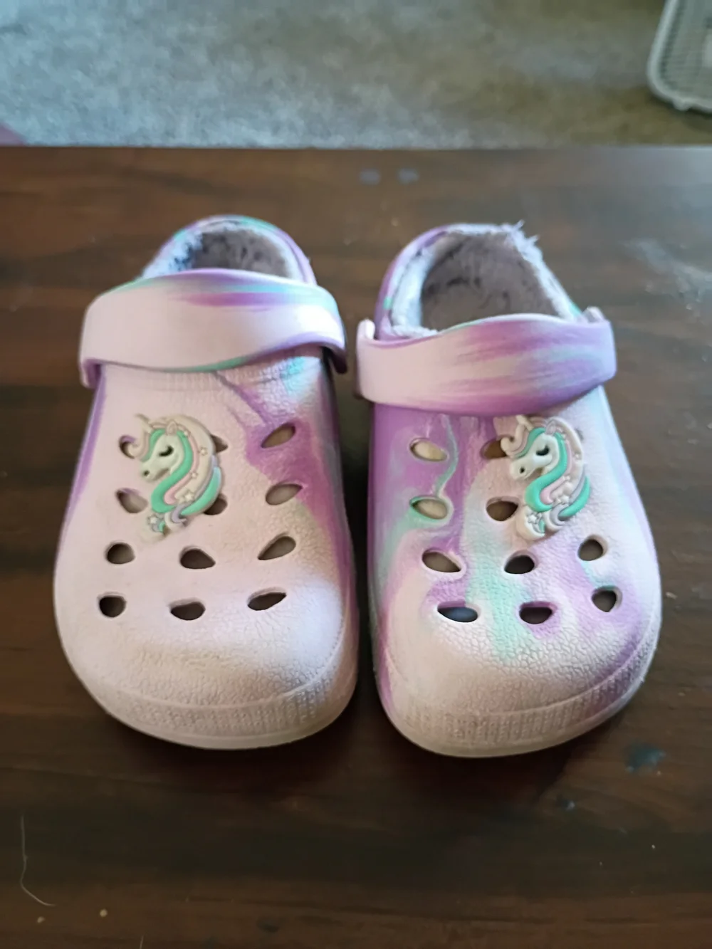 Kids Unicorn Clog Sandals - Pink Purple Gradient